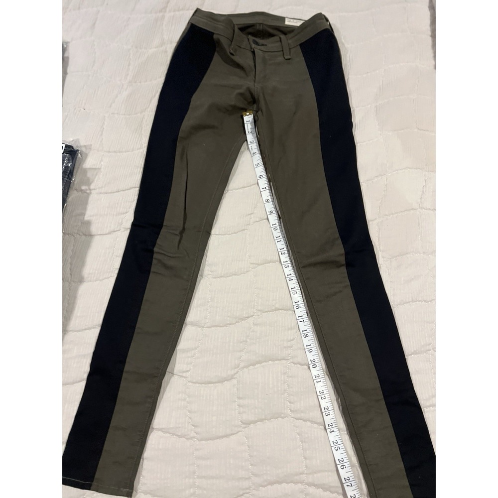 Rag And Bone Women's Jeans Green With Black Stripe Size 24‎ Store Exclusive!